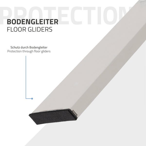 ML-Design 2er Set Tischbeine Loft 44x42 cm, Silber, Profil 8x2cm, Stahl, Industriedesign, U-Form, Metall Tischgestell scandic, Tischkufen Tischuntergestell Möbelfüße Bankkufen Bankgestell Bankbeine