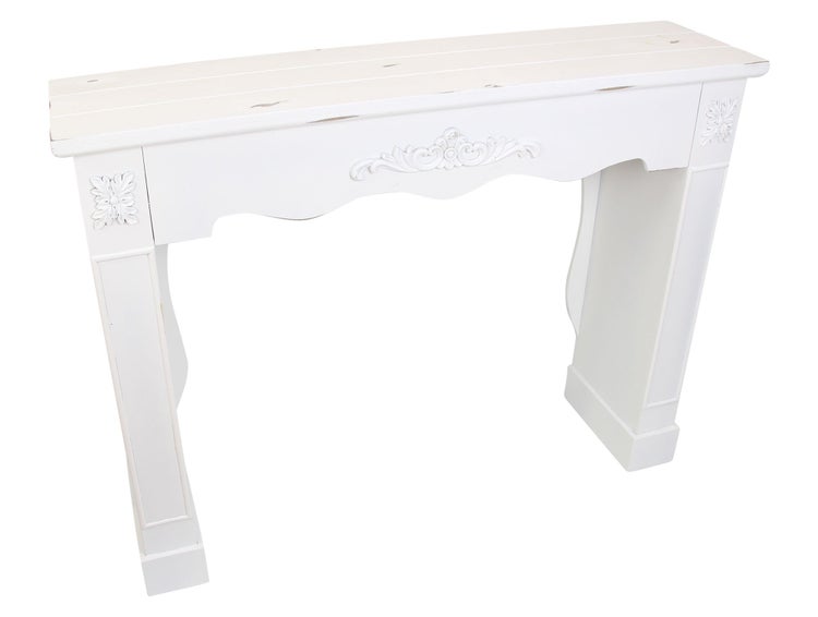 FRANK FLECHTWAREN | Kaminkonsole Shabby, HOLZ, 98 x 25 x 96 cm