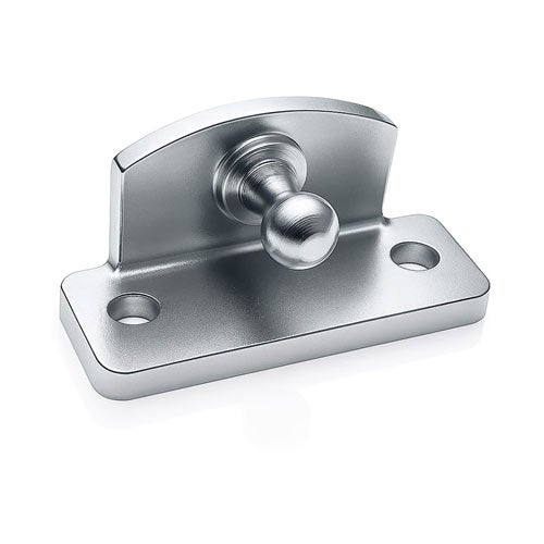 Kugelkopf-Halterung aus Metall mit zwei Befestigungslöchern für Gasdruckfedern.