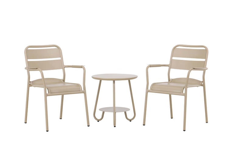 Faro Lounge-Set 3 Teile beige. 50 X 50 X 55 cm