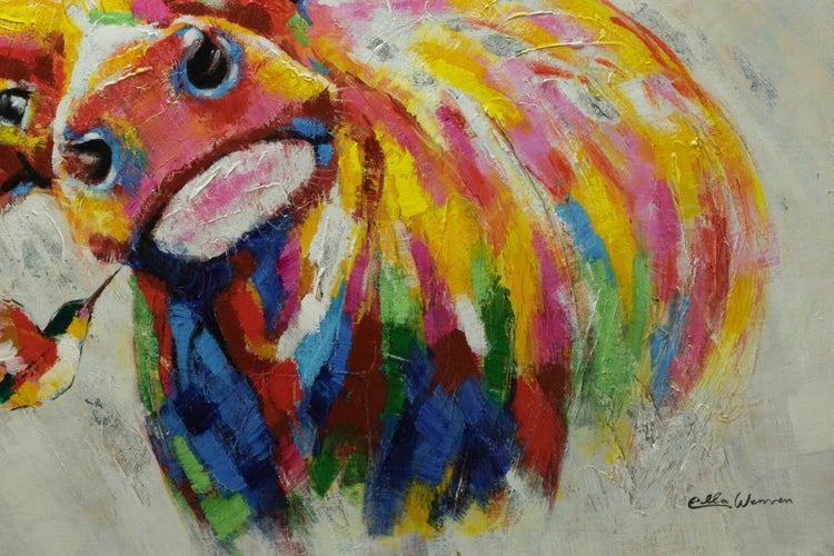 Handgemaltes Gemälde Acrylfarbe 120x80cm Bunt