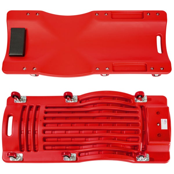 Werkstatt Rollbrett tectake  Belastbarkeit 150 kg mit 6 x 360° Rollen rot