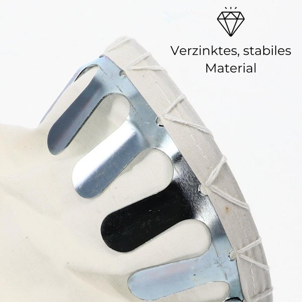 Detailansicht eines Produkts mit verzinktem, stabilem Material