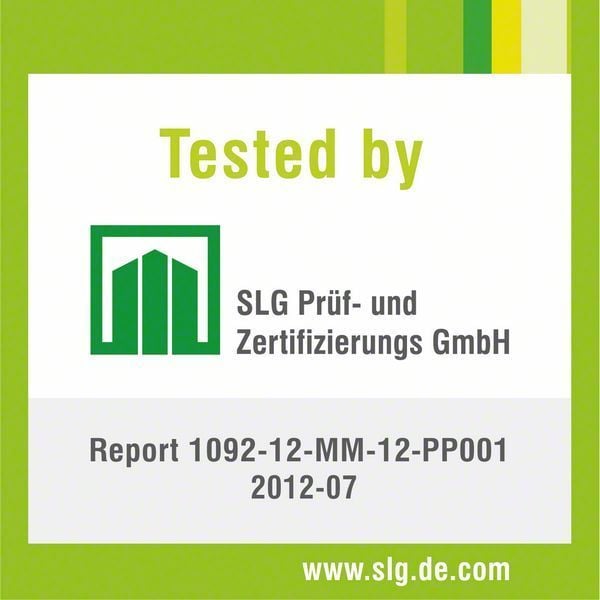 Geprüft von SLG Prüf- und Zertifizierungs GmbH