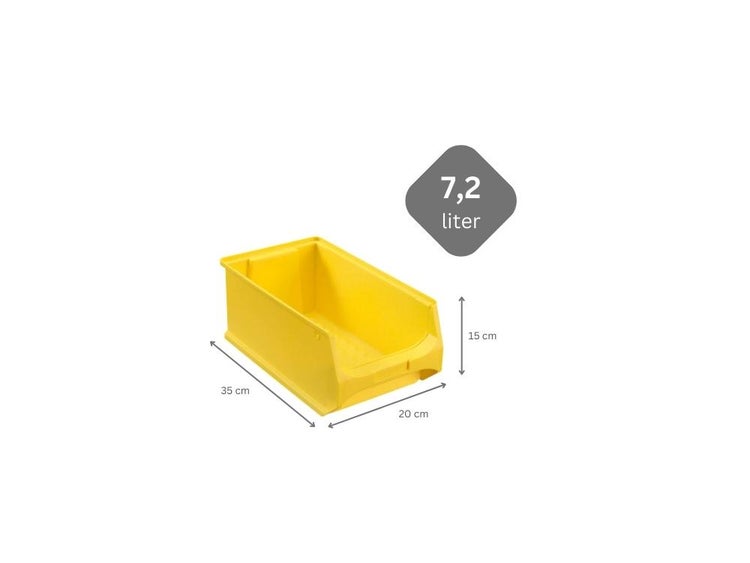 PROREGAL SparSet 10x Gelbe Sichtlagerbox 4.0 HxBxT 15 x 20 x 35 cm 7,2 Liter Sichtlagerbehälter