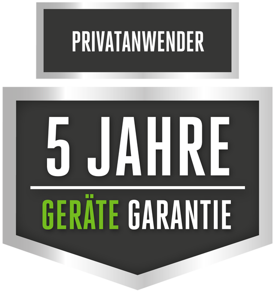 5 Jahre Gerätegarantie für Privatanwender