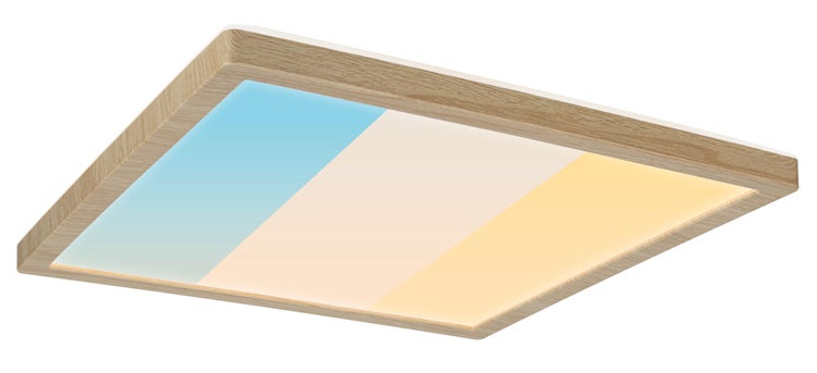 LED Panel Atria Shine IP44 eckig 298x298mm 15,7W 2100lm White Switch Holzoptik