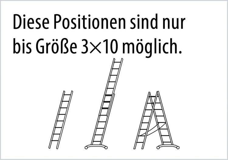 Diese Positionen sind nur bis Größe 3x10 möglich.