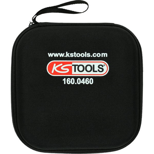 KS Tools Wagenheberaufnahme-Satz für Tesla Modell 3, S, X und Y, vierteilig mit Aufbewahrungstasche.