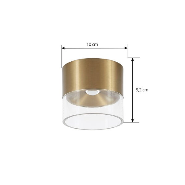 Lindby LED Deckenleuchte Dalila (Modern) in Gold / Messing aus Aluminium (1 flammig, ) - Lampe Deckenlampe Wohnzimmerleuchte