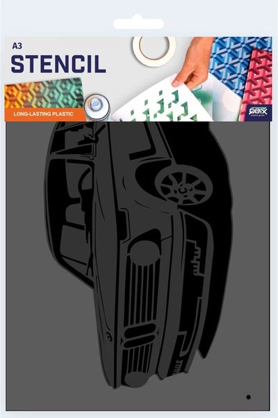 Auto Schablone - 2 Schichten Kunststoff A3 Schablone - Kinderfreundliche Schablone geeignet für Graffiti, Airbrush, Malerei, Wände, Möbel, Kuchen und andere Zwecke