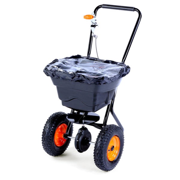 Streuwagen mit Behälter und Rädern