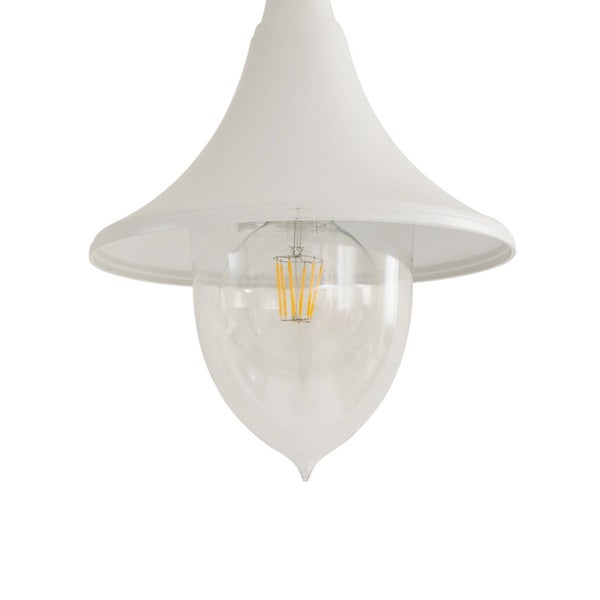 Lindby Mastleuchte außen (Laterne) Madea (spritzwassergeschützt (Modern) in Weiß aus Aluminium (2 flammig, E27) - Kandelaber Außenleuchte