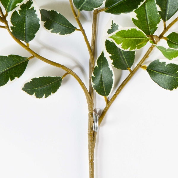 Künstliches Palmblatt in Fächerform, hellgrün, für florale Dekorationen.