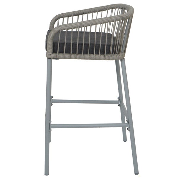 Barhocker mit Armlehne und Sitzkissen