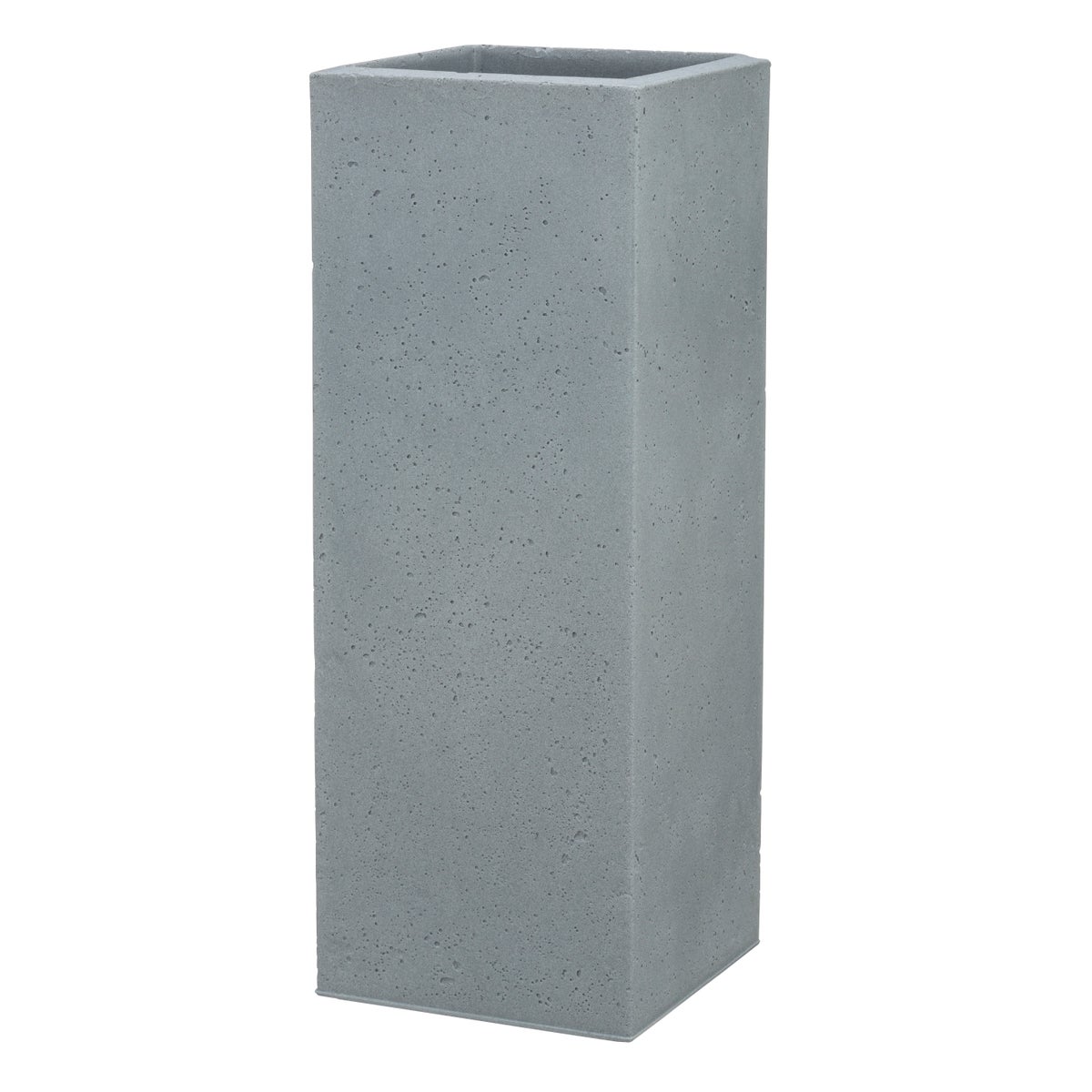 Scheurich C-Cube High 70, Hochgefäß/Blumentopf/Pflanzkübel, quadratisch,  aus Kunststoff Farbe: Stony Grey, 26 cm Durchmesser, 69,8 cm hoch, 9 l Vol.