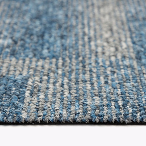 FLOORDIREKT Teppichfliese Santo - 50 x 50 cm - Selbstliegend - Jeansblau 81