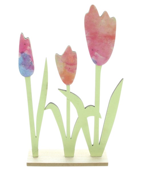 FRANK FLECHTWAREN | Tulpenwiese Bunt, MDF, 19 x 5 x 31 cm