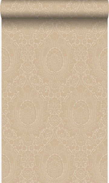 Origin Wallcoverings Tapete Ornamente Champagner-Beige - 53 cm x 10.05 m - 345427