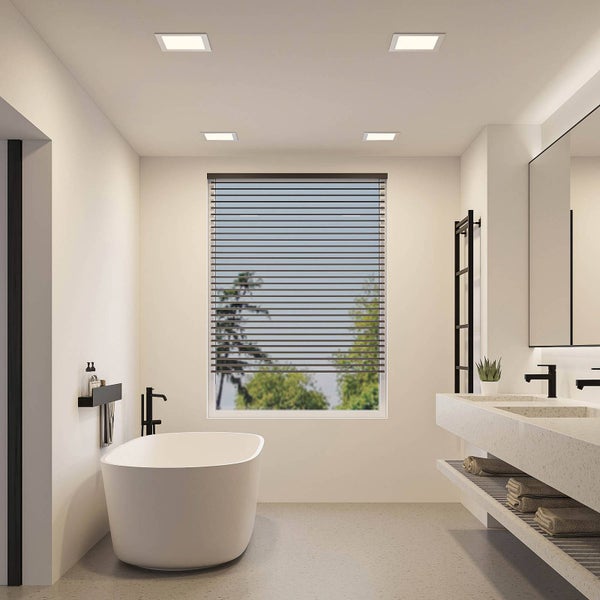PRIOS LED Helina (Modern) in Alu (1 flammig, ) Badezimmerleuchte