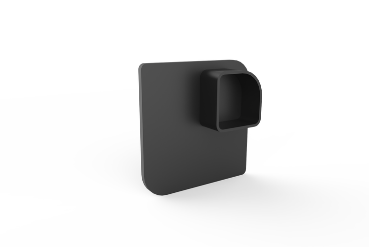 Abdeckkappe für quadratische Profile, Kunststoff, schwarz