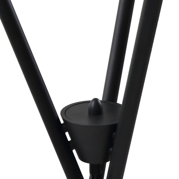 Lucande Visata (Modern) in Schwarz aus Metall (3 flammig, G9) Tripod Wohnzimmerleuchte