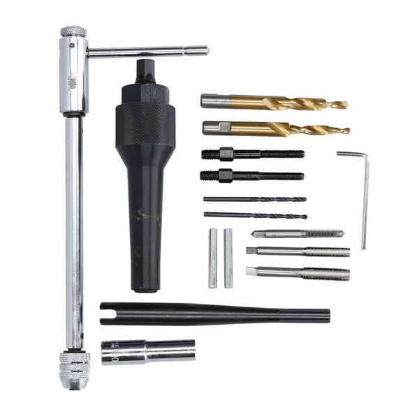 BRILLIANT TOOLS Glühkerzen-Ausbau- und Gewinde-Reparatur-Satz 16tlg. - BT561030