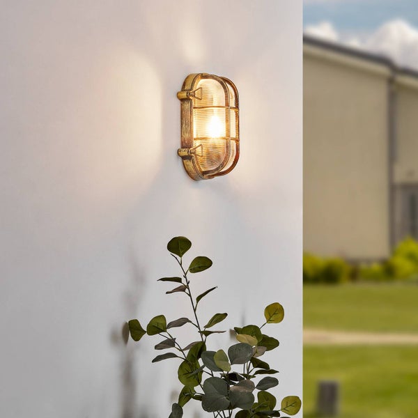 Lindby Daaje (spritzwassergeschützt (Vintage, Industriell) in Bronze aus Aluminium (1 flammig E27)
