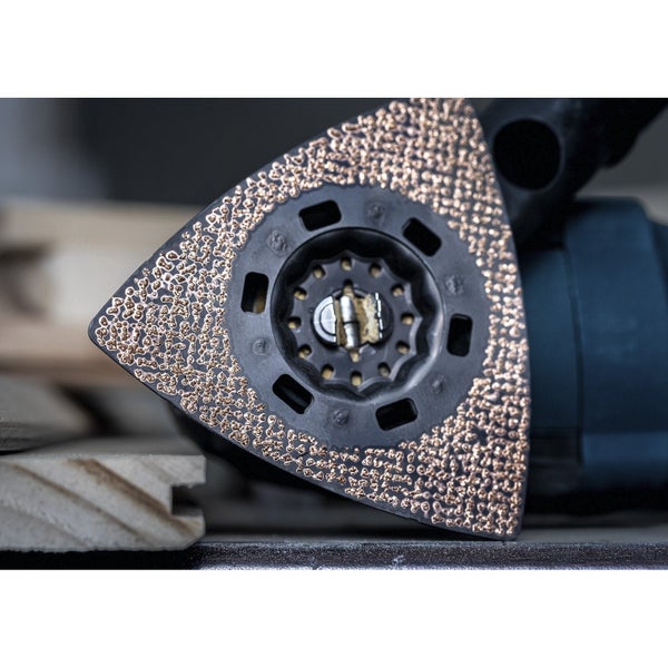 Dreieckiges Schleifblatt für Multifunktionswerkzeug mit Schleifkorn