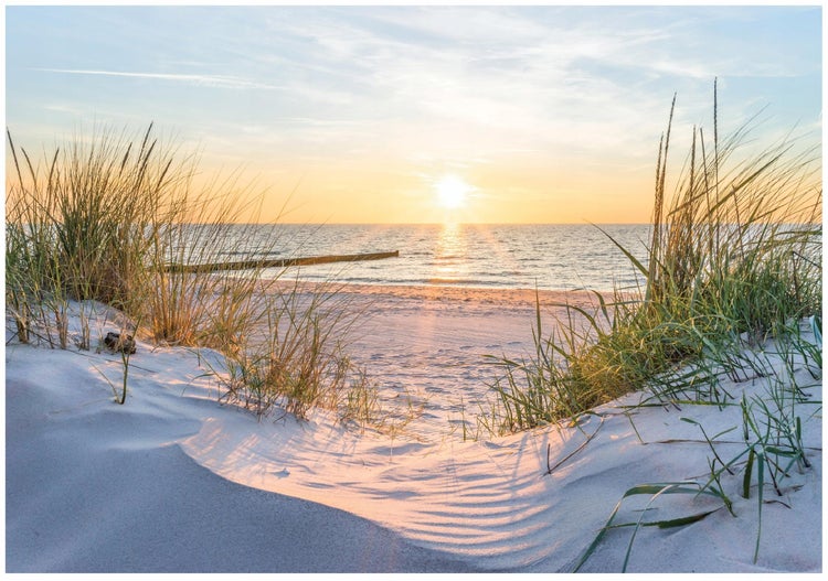 Fototapete Strand Meer Nordsee Vlies Tapete Wohnzimmer 150X105 cm