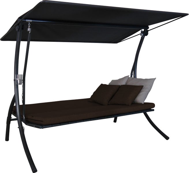Gartenschaukel mit Kissen und Sonnendach