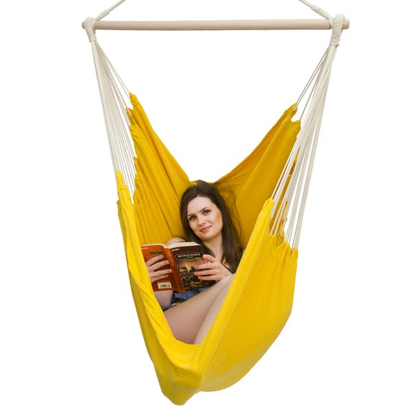 XXL Hängesessel Relaxsessel 185x130cm bis 150kg Fresienfarben