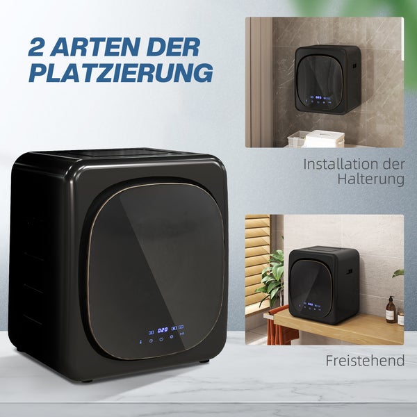 Waschmaschine mit reduzierter Faltenbildung und Edelstahl-Klappmechanismus