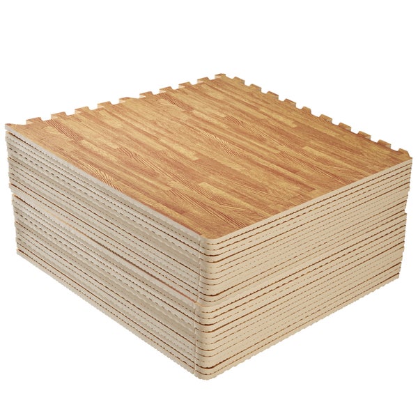Schutzmattenset tectake leichte Reinigung und flexibel erweiterbar 24-teilig mit 48 Randstücken 61 x 61 cm