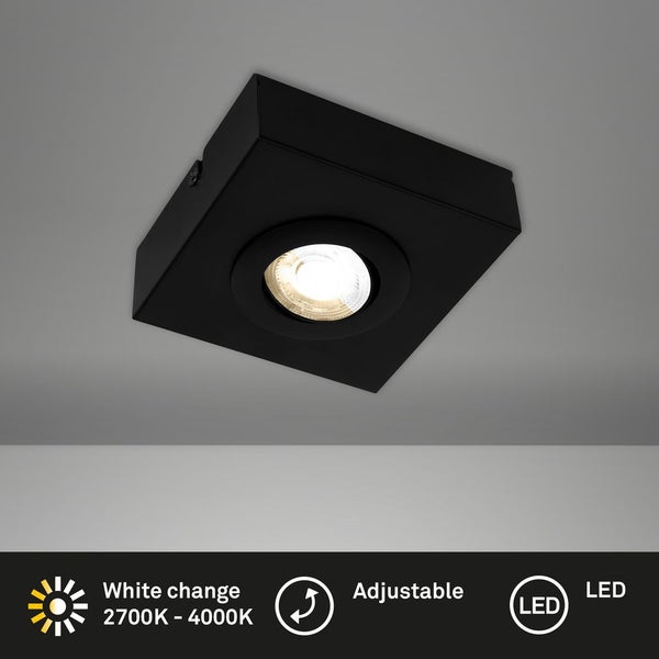 CTS LED ceiling light, black, 1xLED-platine/4W
