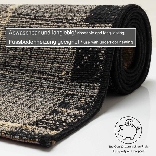 Strukturierter, abwaschbarer Teppich, langlebig und für Fußbodenheizung geeignet, Top Qualität zum kleinen Preis.