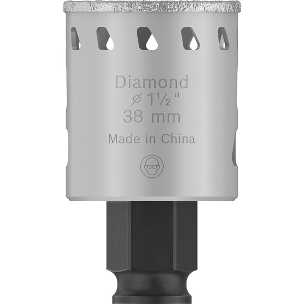 Diamantbohrkrone, Durchmesser 38 Millimeter