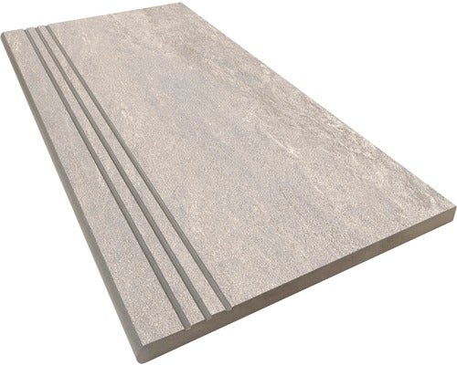 Stufenplatte abgerundet Aspen grigio 30x60 cm