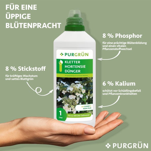 Purgrün Kletterhortensie-Dünger 1 Liter