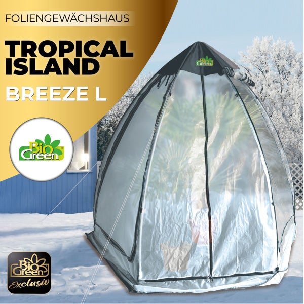 Überwinterungszelt Tropical Island Breeze L für Pflanzen H 200 x Ø 240 cm