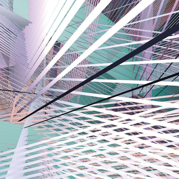 Abstrakte Darstellung mit Linien und geometrischen Formen