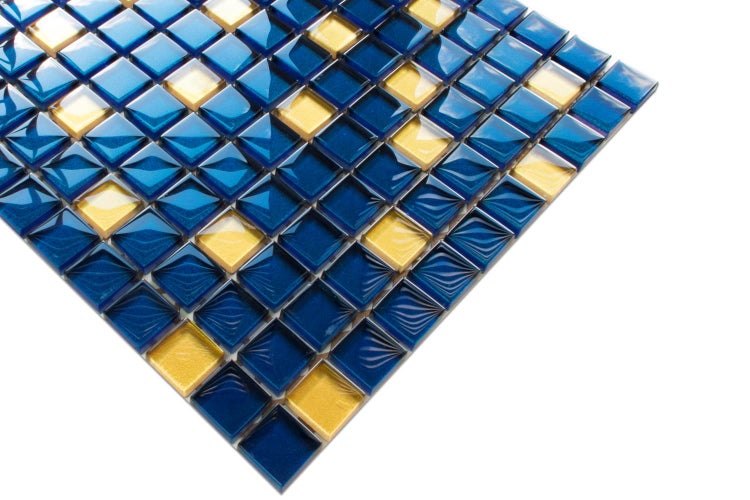 Glasmosaik auf Netz für Bad und Küche 30cm x 30cm  - Starry sky