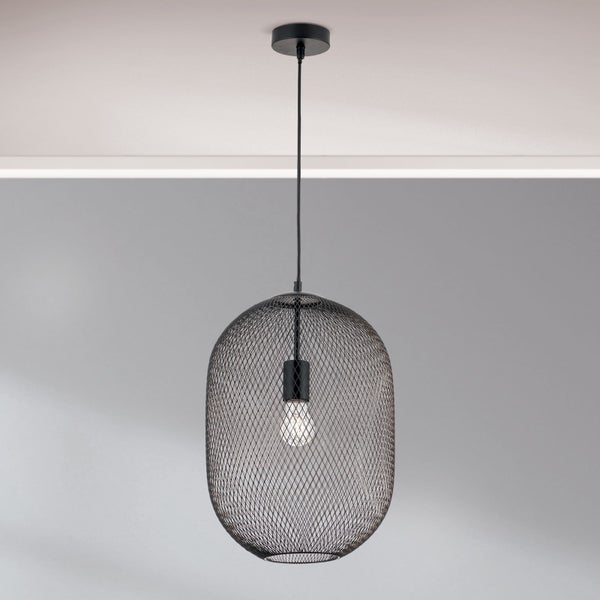 Hängeleuchte Georgina 30 cm x 42 cm Schwarz 1 x E27