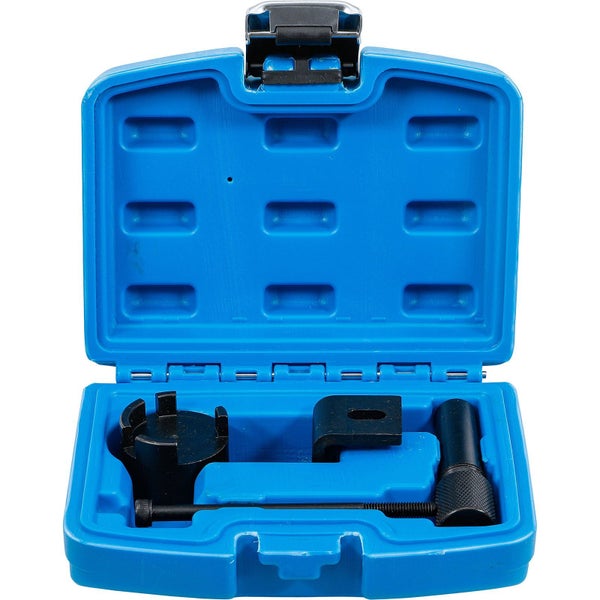 Werkzeugsatz im blauen Aufbewahrungskoffer