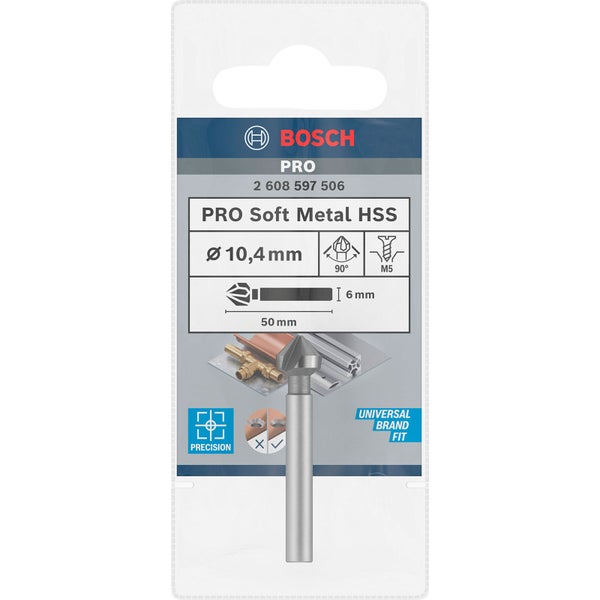 Bosch Logo Pro Soft Metal HSS Senker mit 10,4 mm Durchmesser in Verpackung