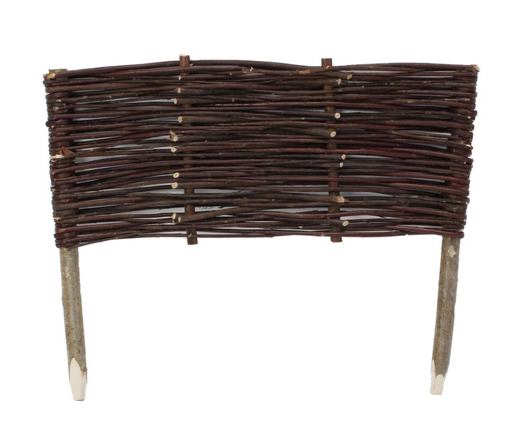 FRANK FLECHTWAREN | Beetbegrenzung Weidenzaun, 50 x 20 cm, WEIDE, 50 x 20 cm, GH 40 cm