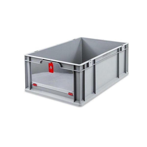 PROREGAL SparSet 5x Eurobox NextGen Insight Cover HxBxT 22 x 40 x 60 44 Liter Hoch/Rot Eurobehälter Transportbox