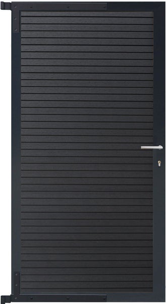 Gartentür aus Aluminium mit horizontalen Lamellen