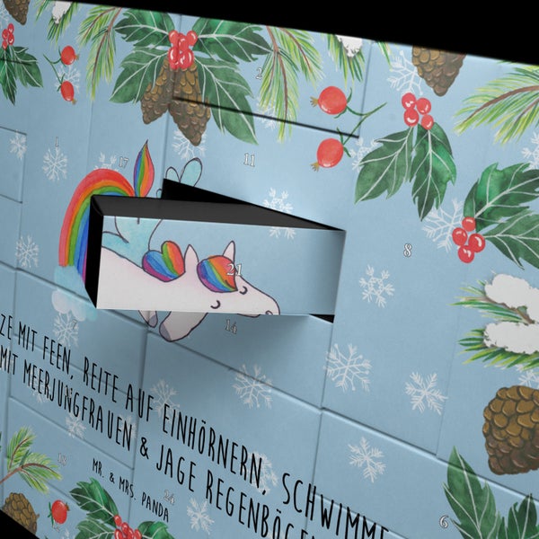 Mr. & Mrs. Panda Befüllbarer Adventskalender Einhorn Pegasus - Blau Pastell