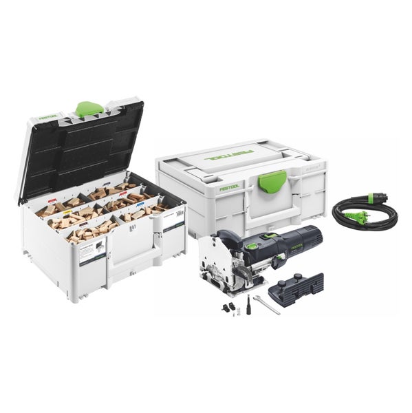 Festool DF 500 Q-Plus Dübelfräse 420 Watt 4 - 10 mm + 1060 tlg. DOMINO Dübel Buche Sortiment + Systainer